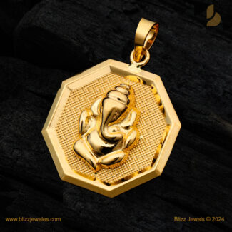 Lord-Ganesha-hexagon-Pandent-Blizz-Jelwels-Gold